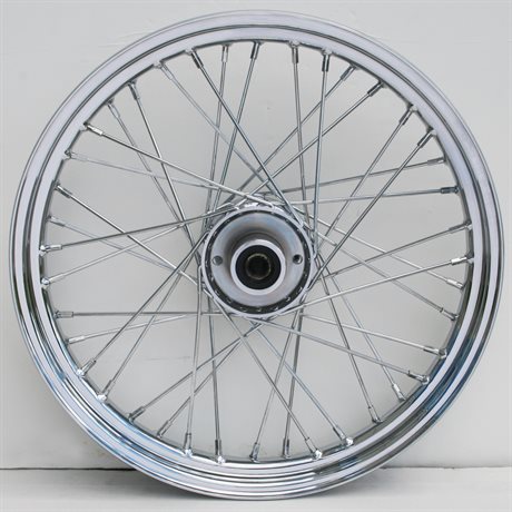 Chrome 40 Spoke 19 x 2.5" Front Wheel