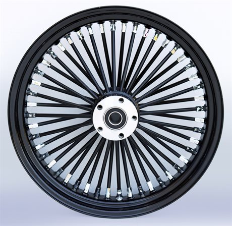 KING SPOKE BK/BK, 18X3.5 Single disc front