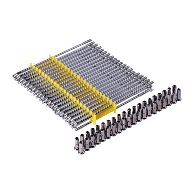 Spoke set 19", 220mm. Chrome