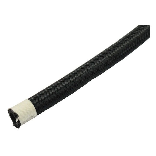 Braided hose 3/8" (9,5mm). Black nylon