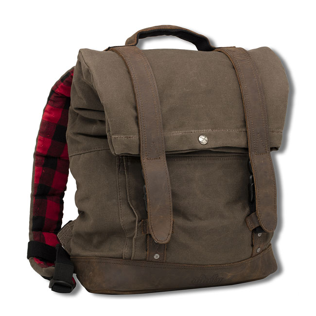 Burly Roll Top backpack dark oak