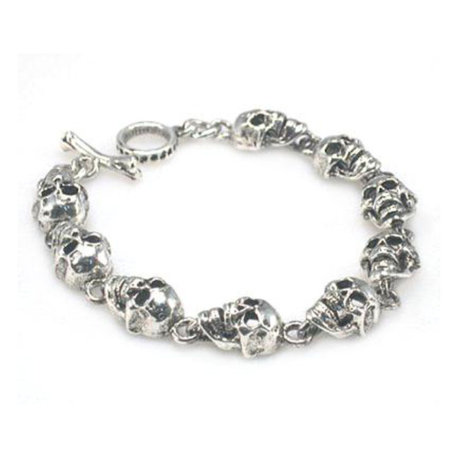 Amigaz Flat Skull Chain Bracelet 7,5"