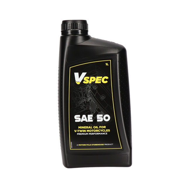 VSPEC, SAE 50 (MINERAL) MOTOR OIL. 1 LITER BOTTLE.
