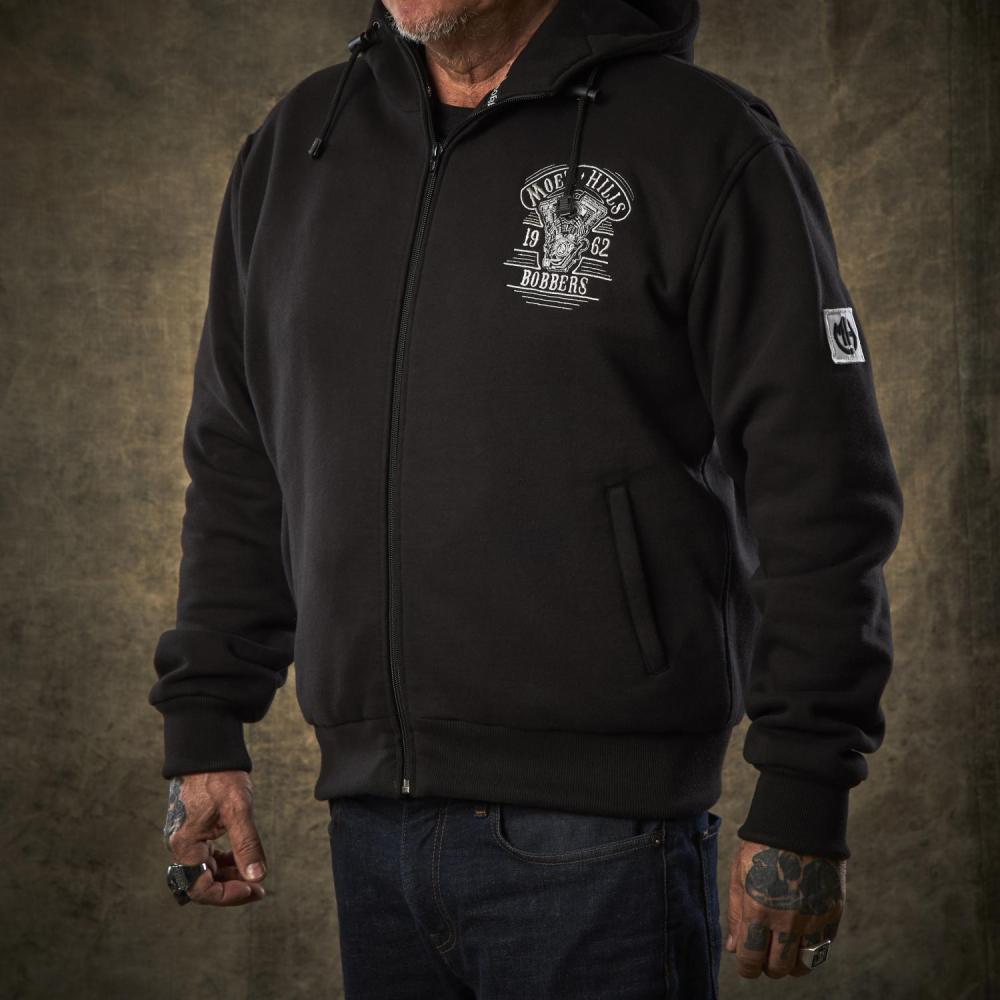 MOE'S HILLS BOBBER'S CLASSIC PANEL ZIP HOODY - BLACK