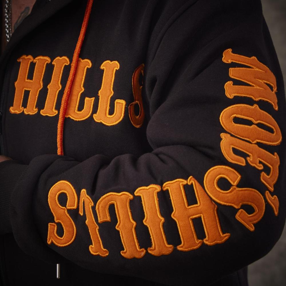 MOE'S HILLS BOBBER'S HOODY - BLACK -ORANGE