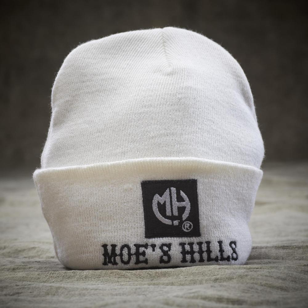 MOE'S HILLS BOBBER'S ROLL-UP BEANIE WHITE