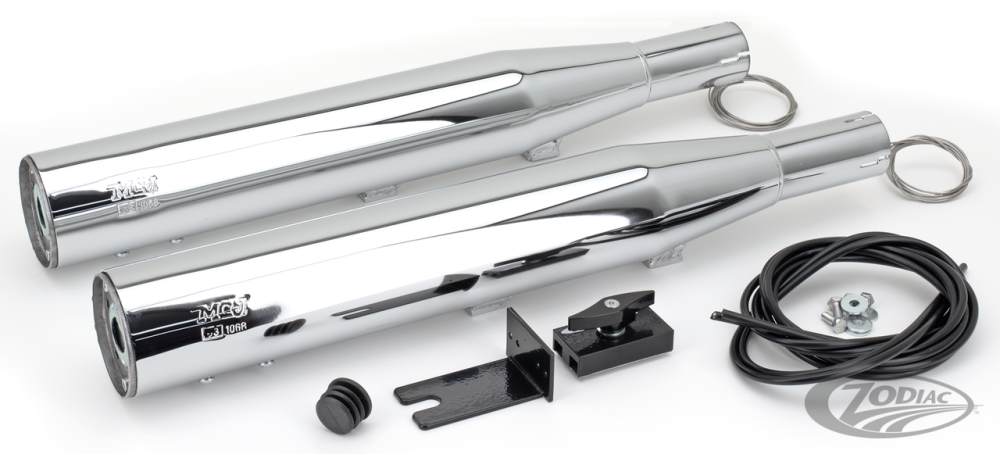 MCJ ADJUSTABLE EXHAUSTS CHROME SLIP-ON