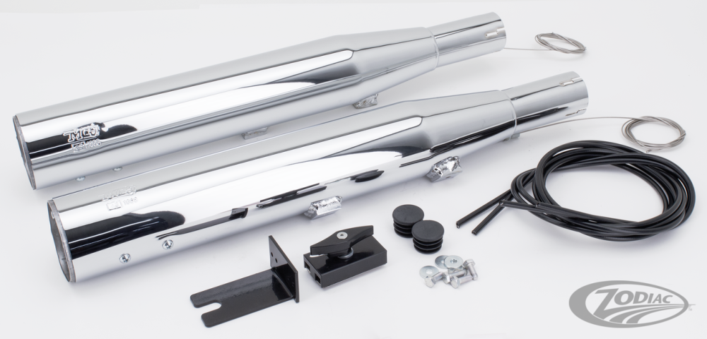 MCJ ADJUSTABLE EXHAUSTS CHROME SLIP-ON