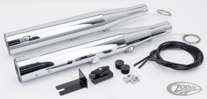 MCJ ADJUSTABLE EXHAUSTS CHROME SLIP-ON