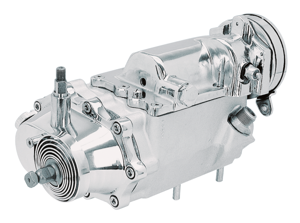 Komplett "close ratio" 4-växlad transmission med kickstart.