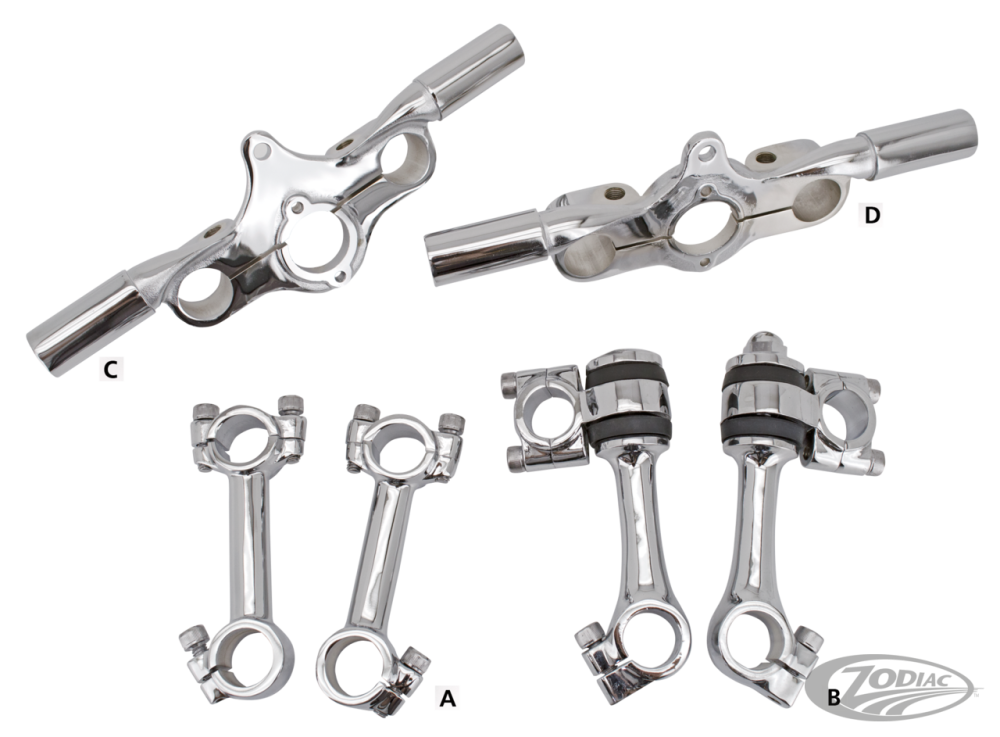 Dogbone risers 4" kromade