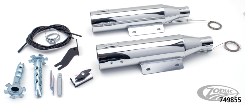 MCJ ADJUSTABLE EXHAUSTS FOR MILWAUKEE EIGHT SOFTAIL