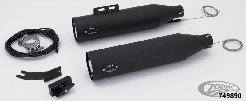 MCJ ADJUSTABLE EXHAUSTS FOR MILWAUKEE EIGHT SOFTAIL