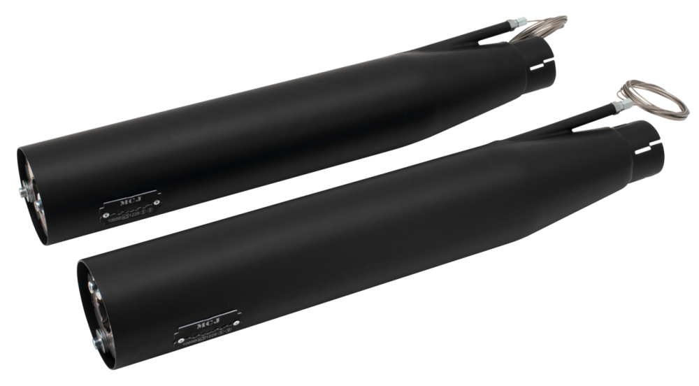 MCJ ADJUSTABLE 2-INTO-2 EXHAUST SYSTEMS FOR DYNA (BLACK/CHROME)
