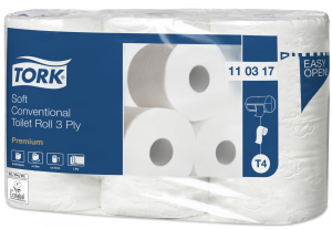 Tork Toapapper 3-lag Premium 42 rullar/bal Vit