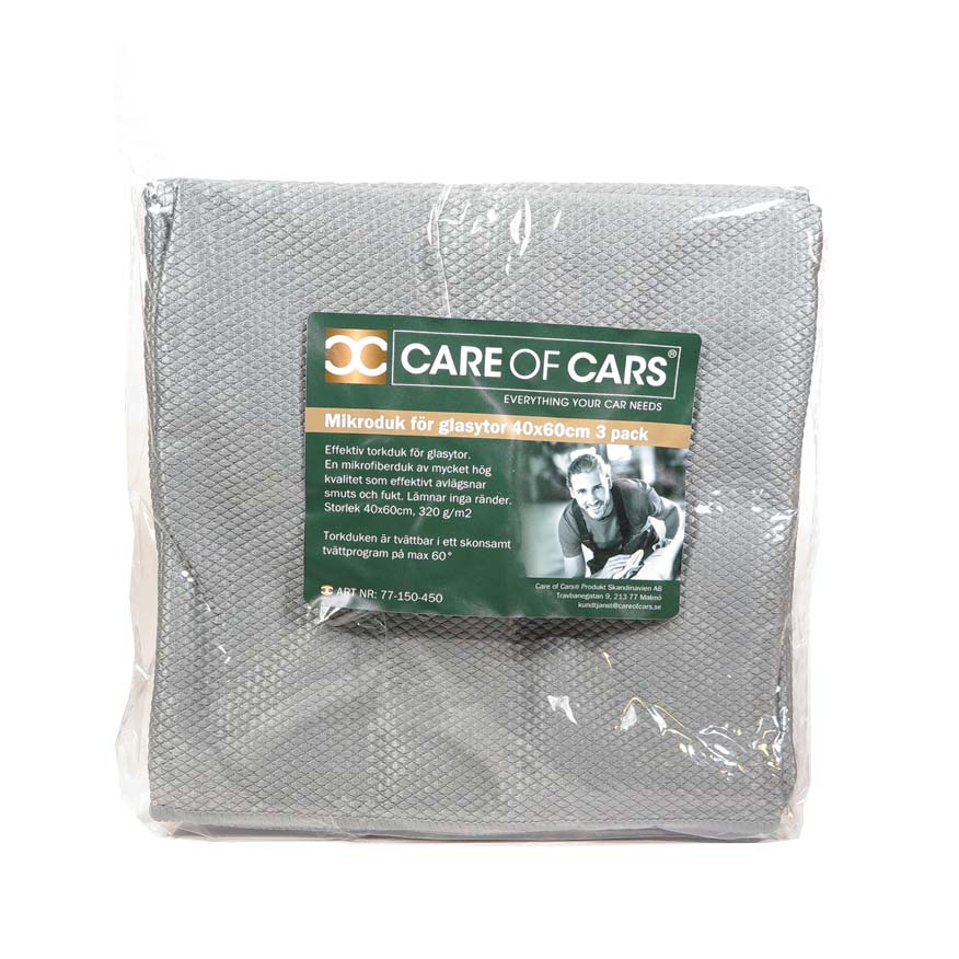 Care of Cars Torkduk för glasytor 40X60cm 3-pack