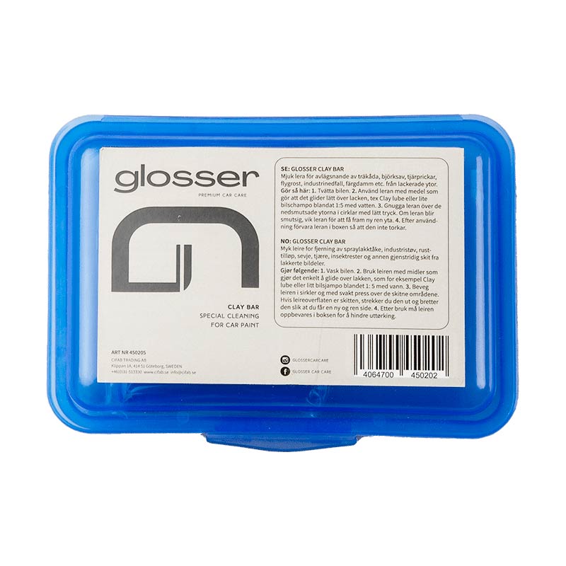 Glosser Blå lera i plastask, 200 gram.