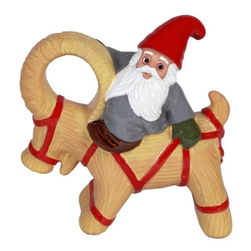 Tomte och Halmbock 23x23 cm