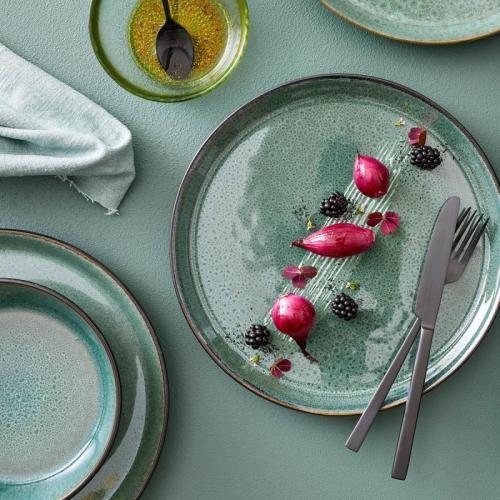 Tallrik Gastro 21 cm Svart/Grön