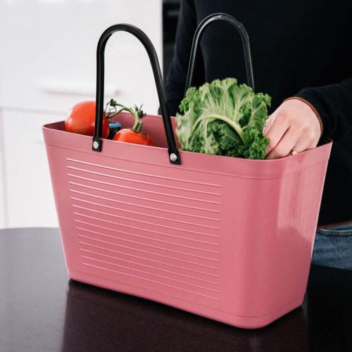 Green Plastic väska stor 15 L varmrosa