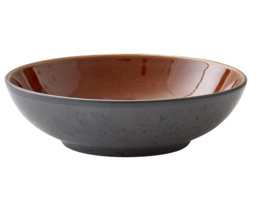 Pastaskål 20 cm Svart/Bärnsten