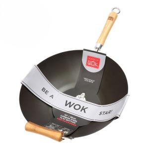 School of Wok Wokpanna 36 cm med bambuhandtag Svart