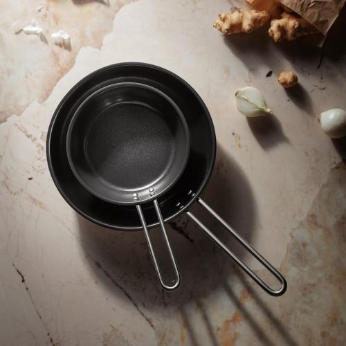 Stainless Steel stekpanna 30 cm keramisk Slip-Let® beläggning