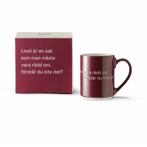 Astrid Lindgren Mugg Vinröd Livet är en sak