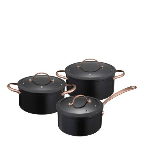 Black Copper grytset 3 delar 1,5/3/4,5 L keramisk