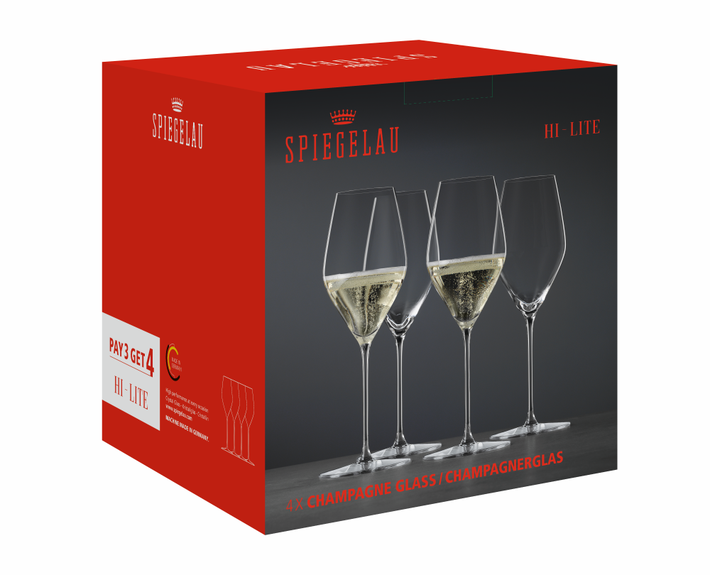 HI-LITE Champagne glas 34cl 4-p