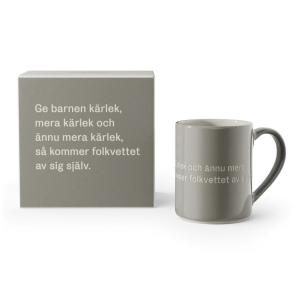 Astrid Lindgren Mugg Grå Ge barnen kärlek
