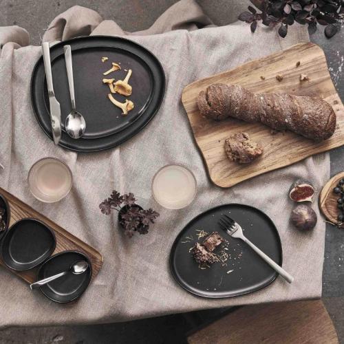 RAW Organic Tallrik 24x21 cm Titanium Black