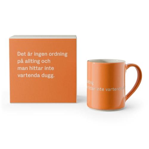 Astrid Lindgren Mugg Orange Det är ingen ordning