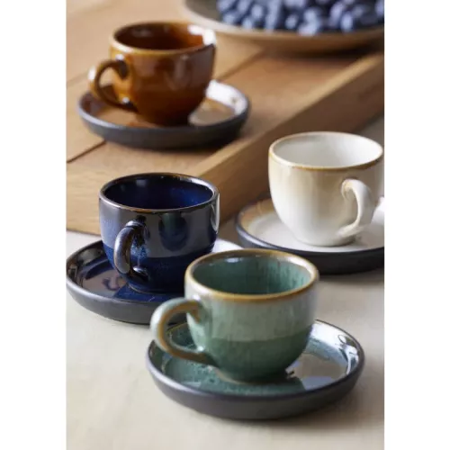 Espressokopp m fat 7cl amber/svart