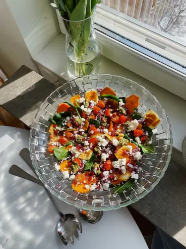 Skål 32 cm/Salladsbestick