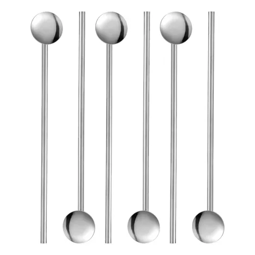 Cocktailsked med sugrör 6-pack