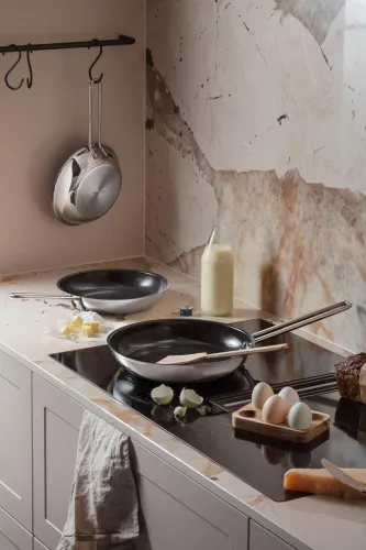 Stainless Steel stekpanna 28 cm keramisk Slip-Let® beläggning