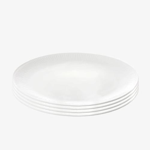 Relief Tallrik 27 cm 4-pack Vit