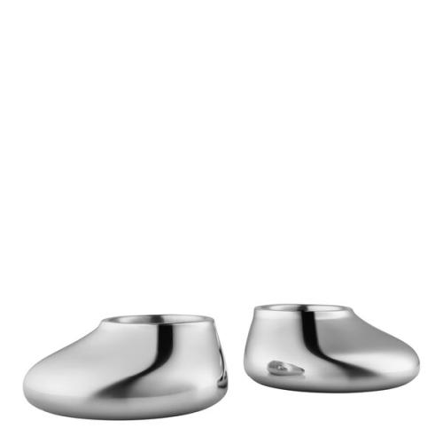 Mellow ljuslykta 2-pack silver