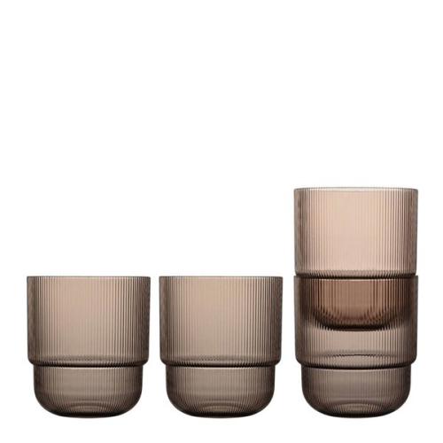 Billi vattenglas 40 cl 4-pack brun