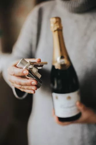 Champagneförslutare luftpump Silver