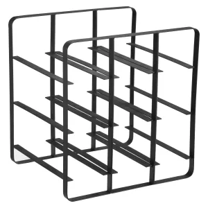 Vinia Vinställ 9 flaskor Svart matt