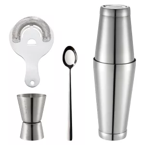 Bora Barset Bostonshaker 4 delar Rostfritt Stål