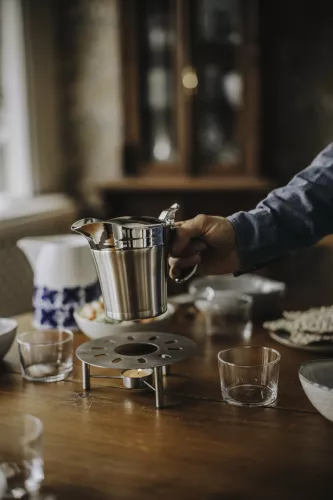Vega Värmeställ för ett ljus rostfritt stål 16,5*6 cm