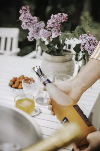 Bliss Flaskförslutare kromplätering silikon 