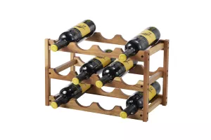 Varo Vinställ 44,2*23,5*28 cm akacia trä 12 flaskor