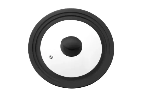 Una Universallock svart silikon runt glas 20,22,24 cm