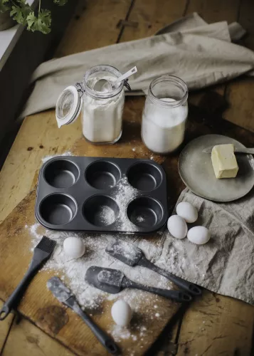 Karabo Muffinsform 6 stycken Kolstål