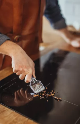 Hema Hällskrapa 5 extrablad svart gummerat handtag