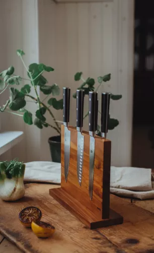 Kaya XL knivställ akaciaträ FSC magnet